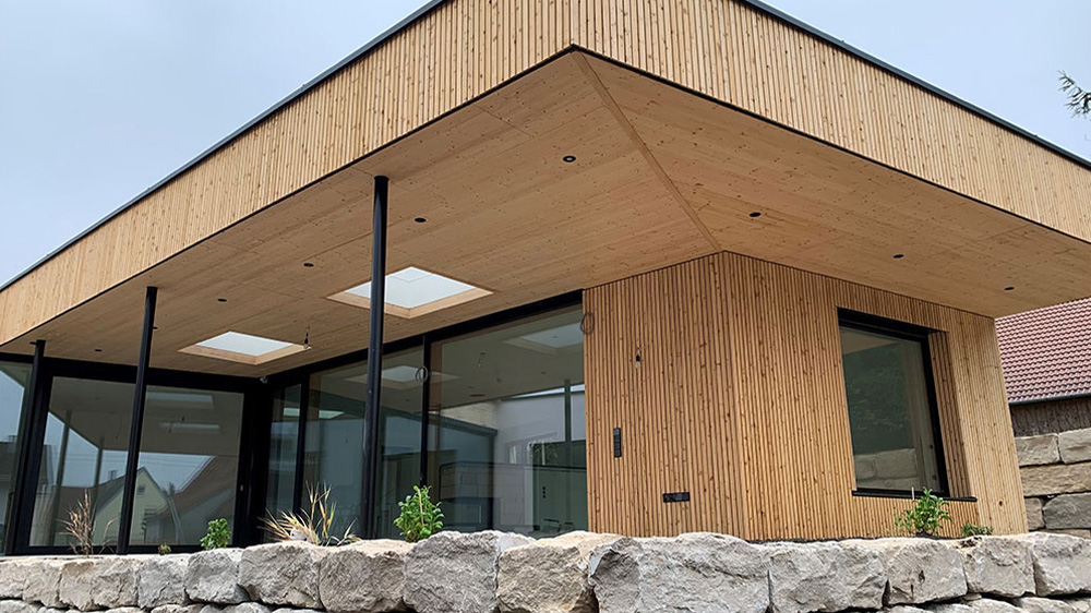 Uwe Maier Holzbau – Fassade - Wohnhausneubau in Sontheim