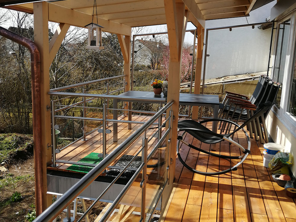 Uwe Maier Holzbau – Neubau Terrasse